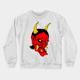 oni demon mask Crewneck Sweatshirt